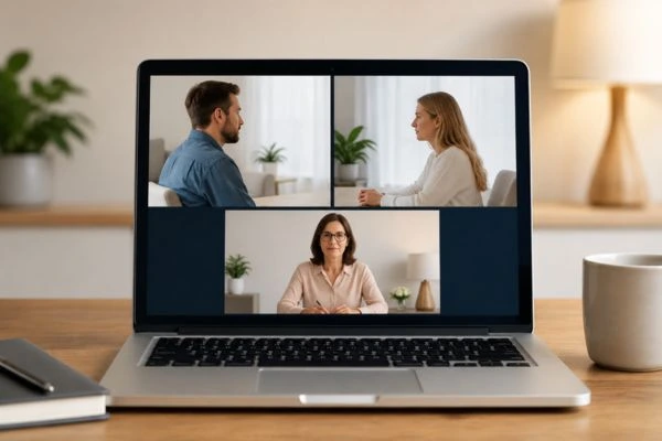 Image of online shuttle mediation Colne